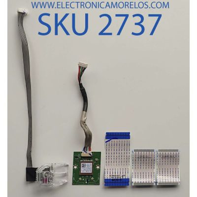 KIT DE CABLES PARA TV TOSHIBA / WIFI 1244403 / WCT5J / 223505 / BOTONERA 256863 / RSAG7.820.8441/ROH / FLEX 1245130 / X0J20220919 / LVDS 1245134 / 220815 / MODELO 55C350KU / 43C350KU 